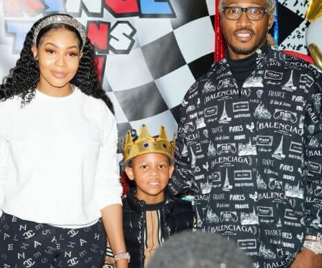 Prince Wilburn with Father, Future and Mother, Brittni on his 7th birthday.
